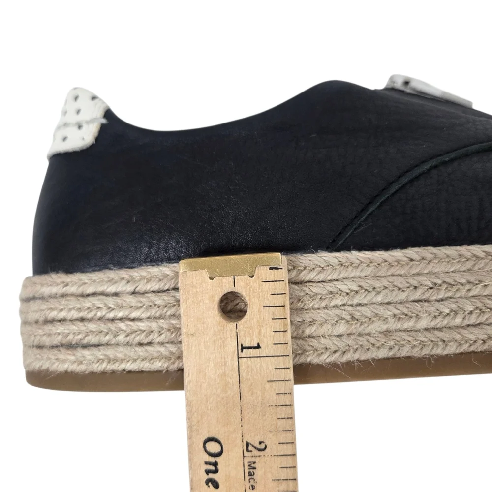 Dolce Vita Leather Espadrille Sneakers Zipper NEW Womens 10 Black